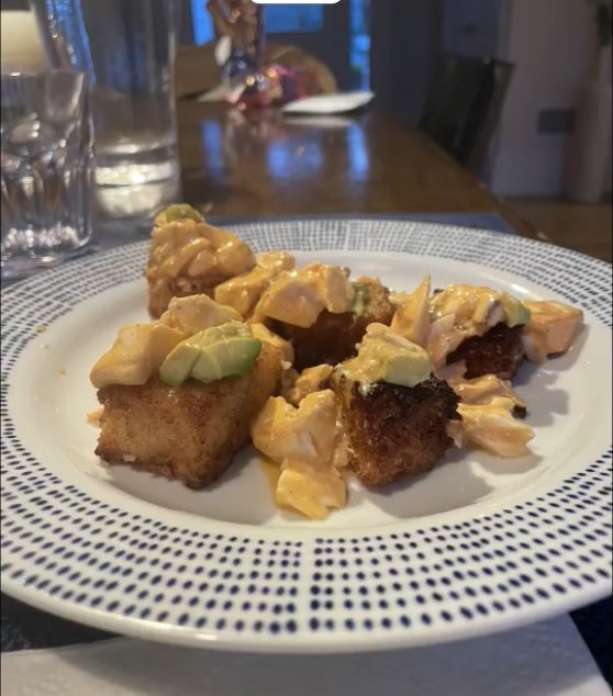 Bluefish ceviche on crispy rice: start to finish