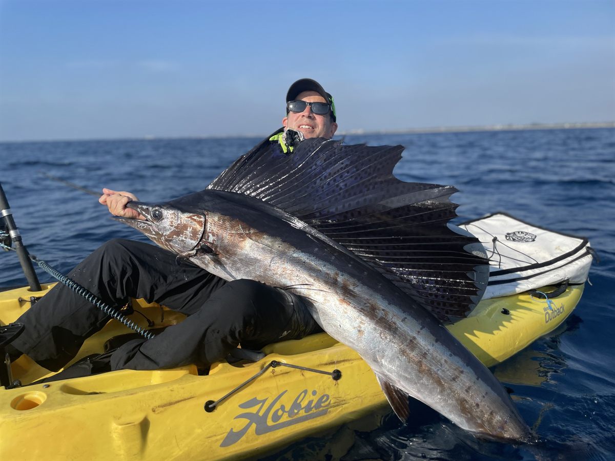 Kayak fishing for sailfish in Florida